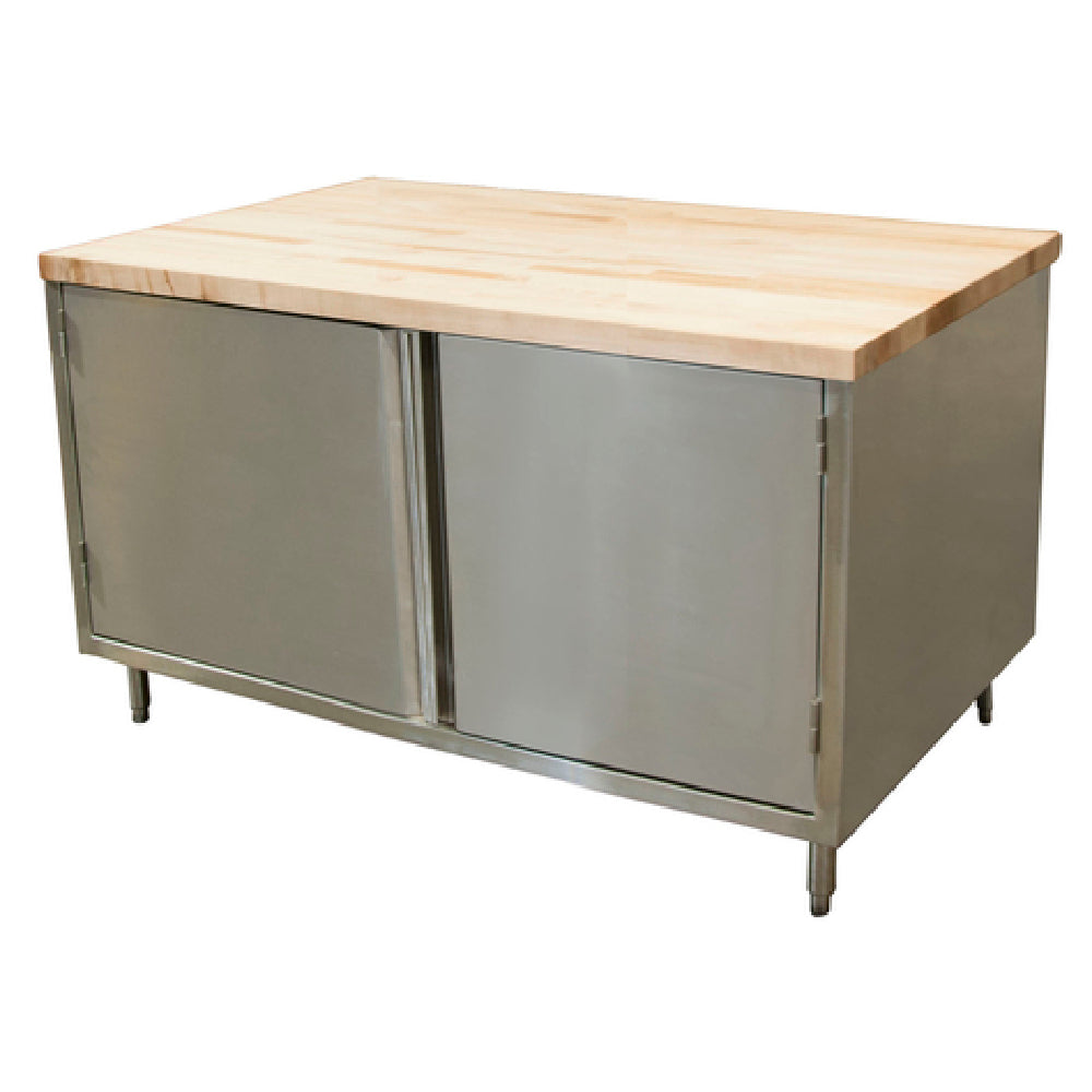 BK Resources CMT-3048H Chef Table Cabinet Base With Hinged Doors 48"W X 30"D X 34-3/4"H Overall Size