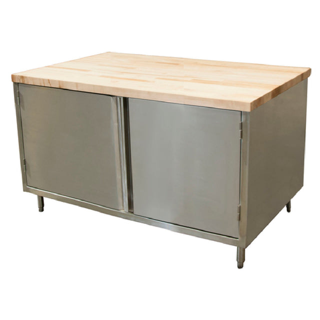 BK Resources CMT-3048H Chef Table Cabinet Base With Hinged Doors 48"W X 30"D X 34-3/4"H Overall Size