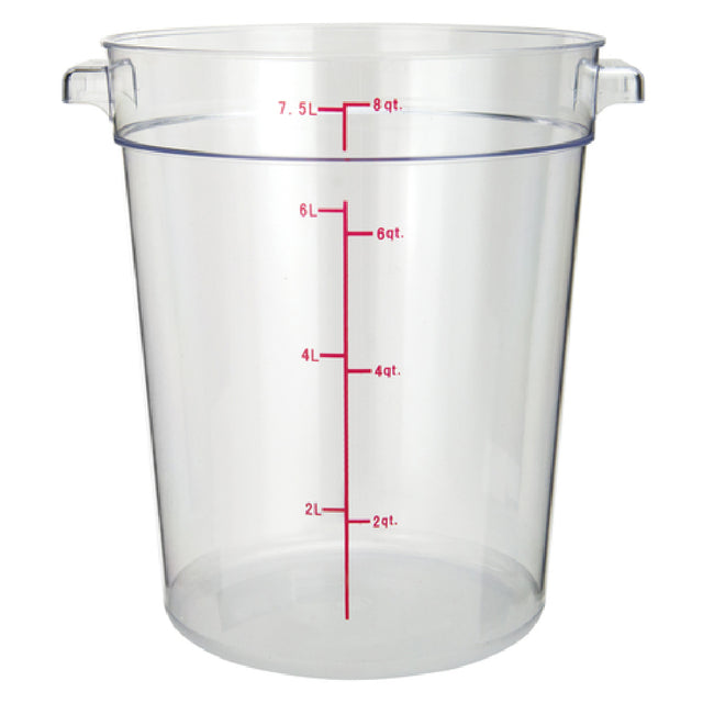 Winco PCRC-8 Food Storage Container 8 Qt. 8-15/16" X 10-3/8" X 10-3/4"H