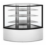 Omcan 47708 (RS-CN-0351-C) Refrigerated Corner Display Case Floor Model 58-7/10"W X 27"D X 55-1/2"H