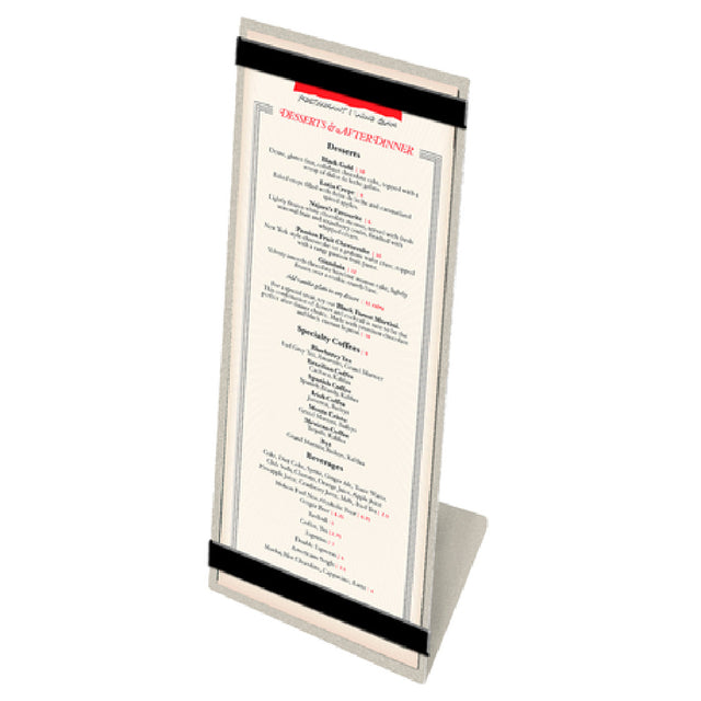 Menu Solutions MTRBB-411 Table Tent Holds 4-1/4" X 11" Insert Single Panel