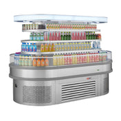 Turbo Air TIOM-48RSRS-N Island Display Self-Serve Refrigerated Merchandiser 28.8 Cu. Ft. Capacity
