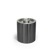 FOH RIB072BKS21 2qt Round Stainless Ice Bucket Matte Black With Brushed Stainless Lid Lid