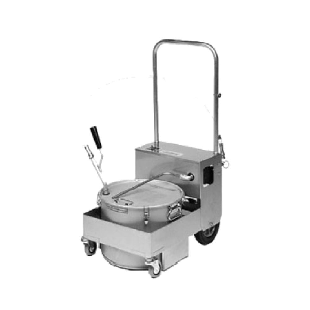 MirOil USA BS505 Oil Filter Machine/Discard Trolley 2 Way Pump For Counter Top Fryers With Lift Out Fry Pans
