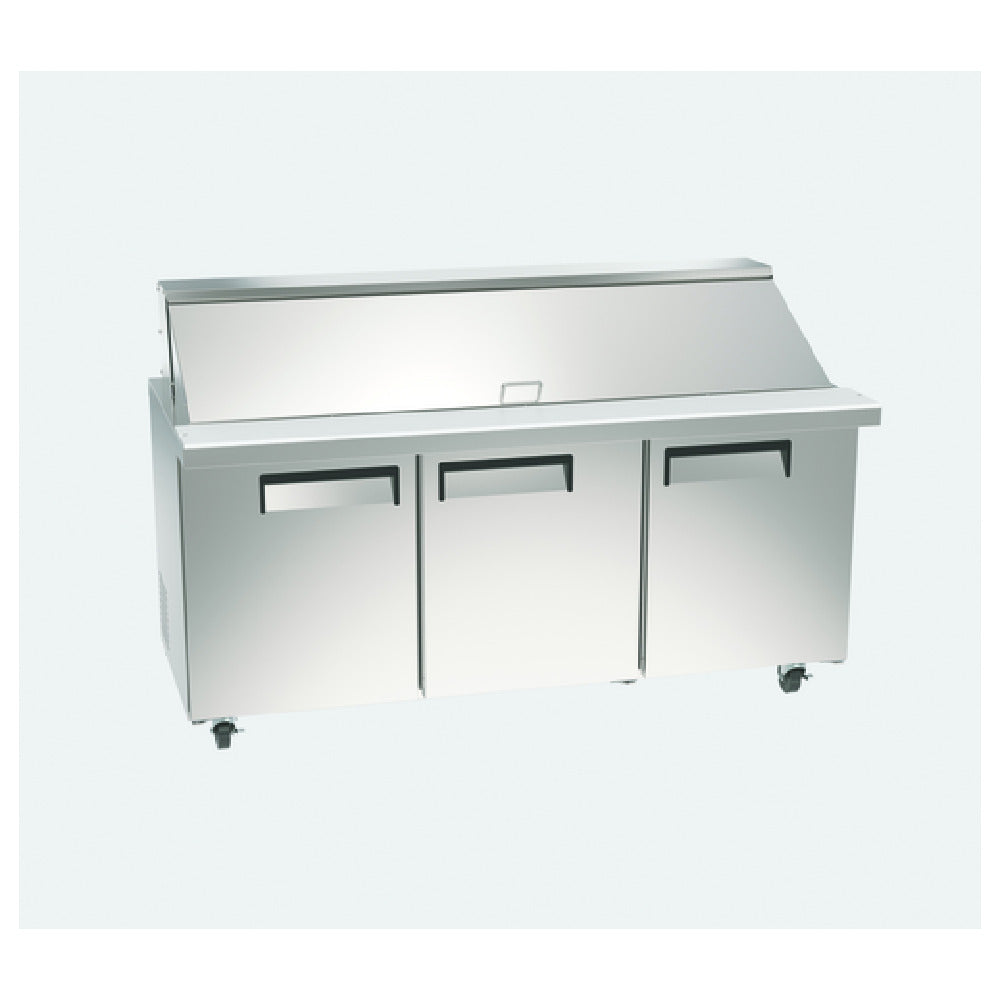 Hubert 212321 - Kratos Mega Top Sandwich / Salad Prep Table, 70.4"W, 15.5 Cu.ft. Interior Capacity