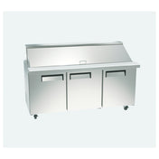 Hubert 212321 - Kratos Mega Top Sandwich / Salad Prep Table, 70.4"W, 15.5 Cu.ft. Interior Capacity