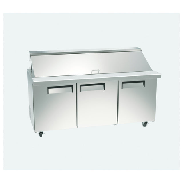 Hubert 212321 - Kratos Mega Top Sandwich / Salad Prep Table, 70.4"W, 15.5 Cu.ft. Interior Capacity