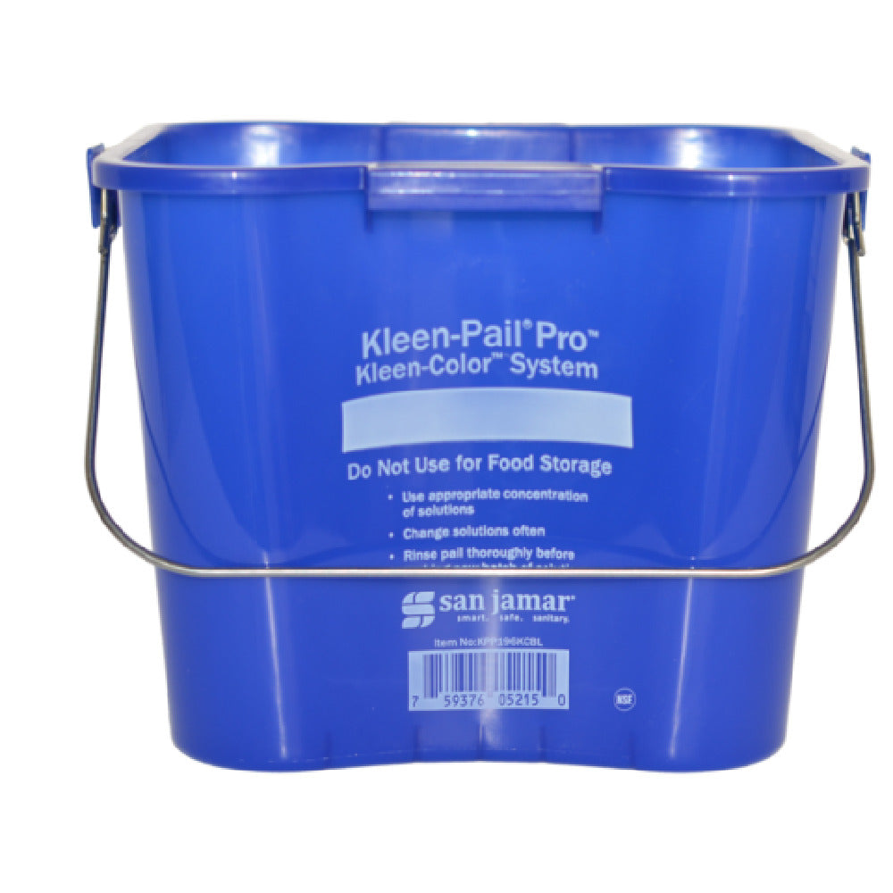 San Jamar KPP196KCBL Kleen-Pail® Pro Kleen 6 Qt. Rounded Corners