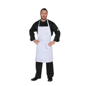 John Ritzenthaler Company 411BA-WH Chef Revival® Bib Apron 29" X 34" With Adjustable Neck Tie