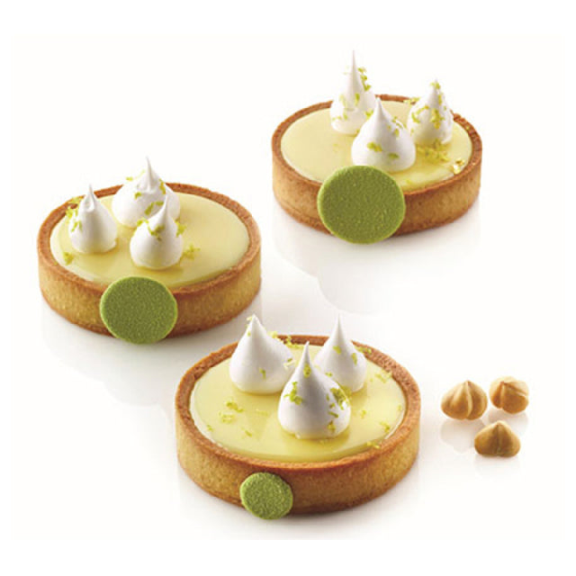 Louis Tellier TART RING 8 Silikomart Silicone Tart Mold 3" Dia X 0.8"H Non-stick Thermoplastic Composite