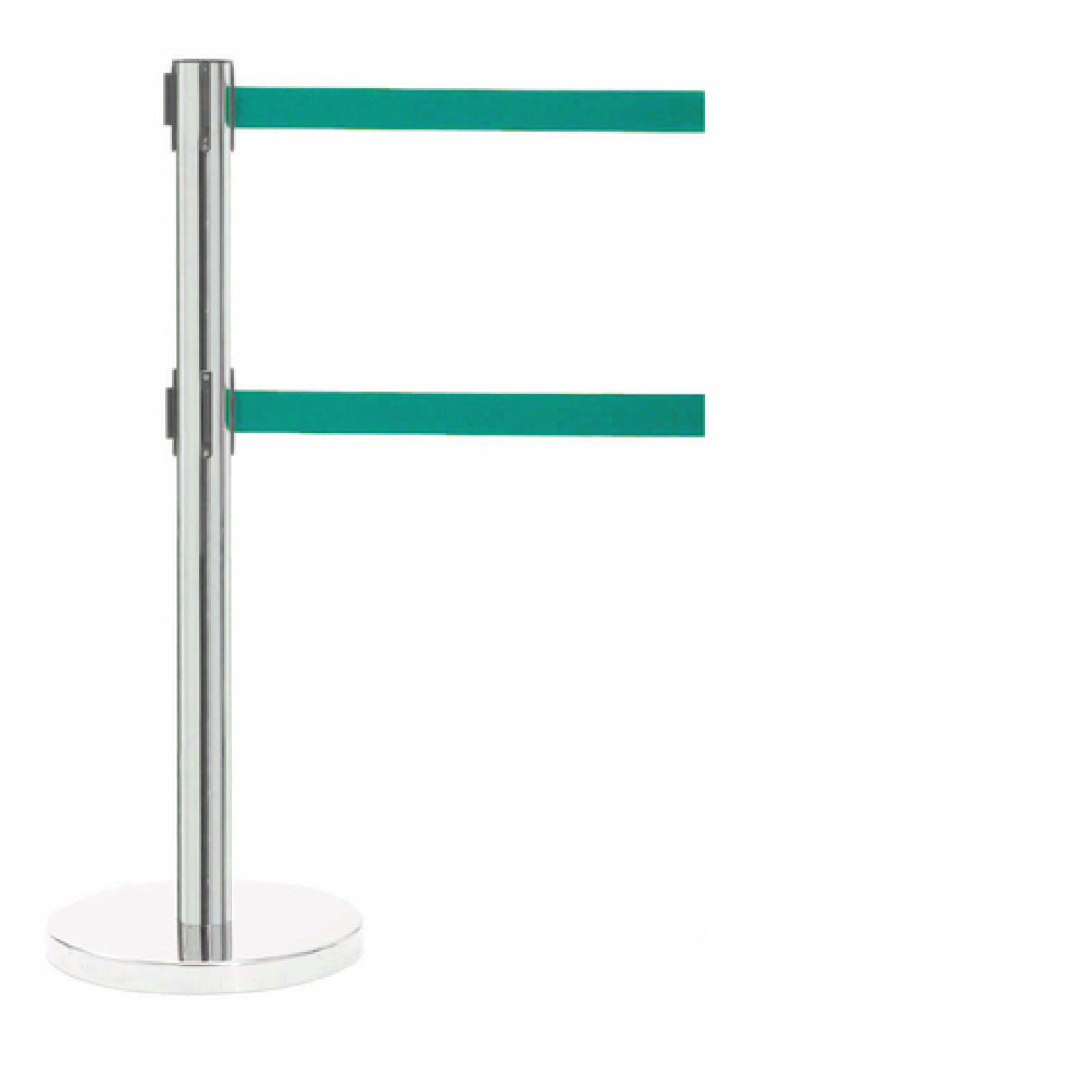 Aarco HS-27GR HS-27GR Form-A-Line™ System Dual Retractable Belt Style Has A Polished Satin Finish