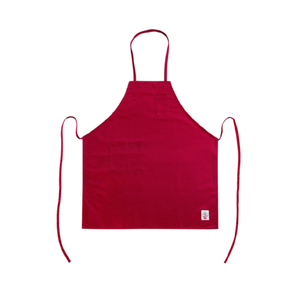 CAC China APBB-2RD Chef's Pride Bib Apron 26"W X 33"L Full Length