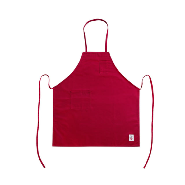 CAC China APBB-2RD Chef's Pride Bib Apron 26"W X 33"L Full Length
