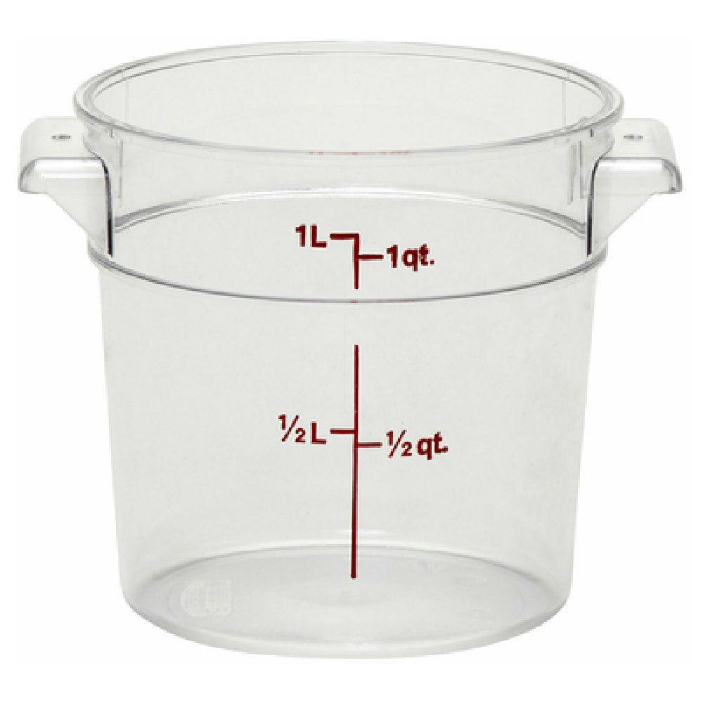 Cambro RFSCW1135 Camwear® Storage Container Round 1 Qt.