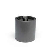 FOH RIB025GYL21 3.5qt Round London Ice Bucket Smoke With Brushed Stainless Lid