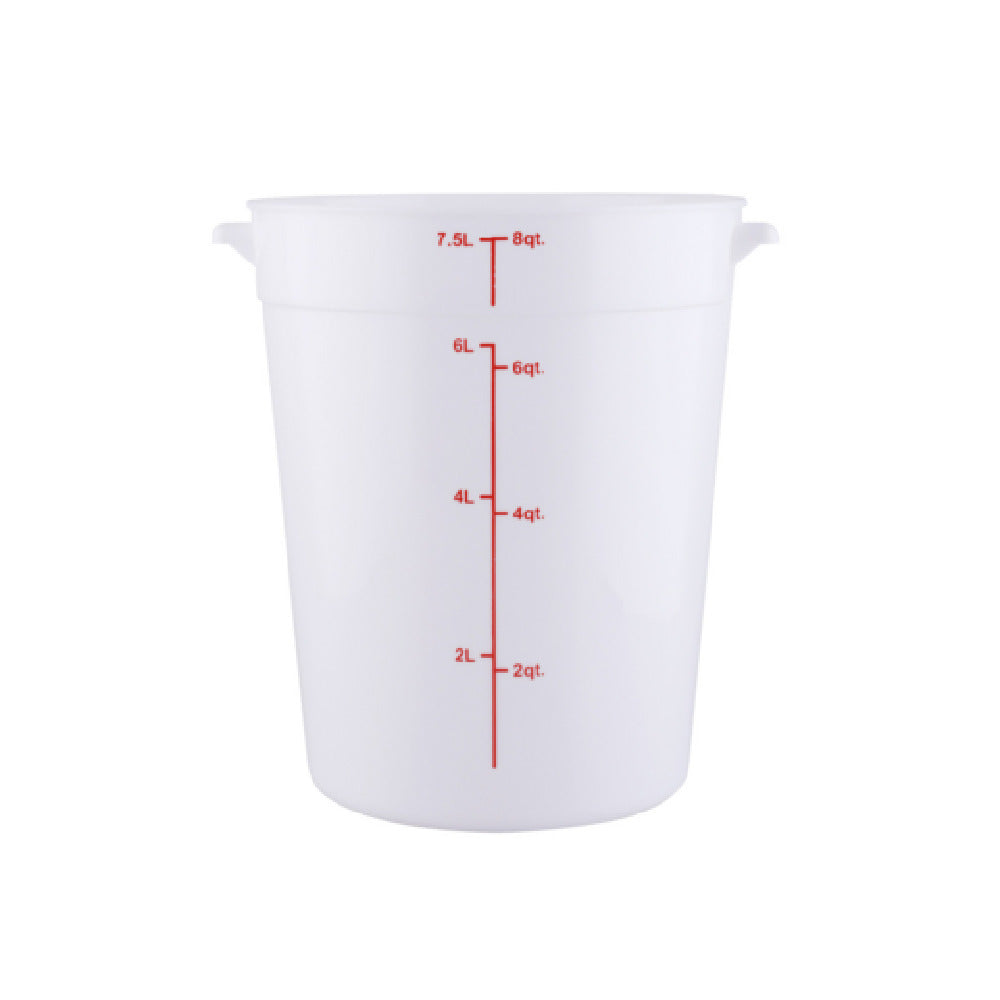 CAC China FS3P-8W Food Storage Container 8 Qt. Round