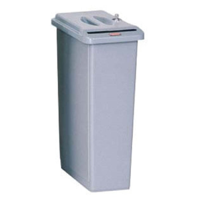 Rubbermaid FG9W1500LGRAY Slim Jim® Confidential Document Container 23 Gallon