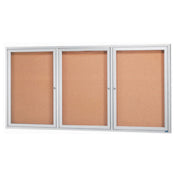 Aarco DCC4896-3RI Aluminum Bulletin Board 96"W X 48"H Enclosed