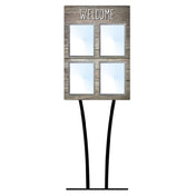Hubert 61810 - Menu Board, 4-pocket, Floor Stand