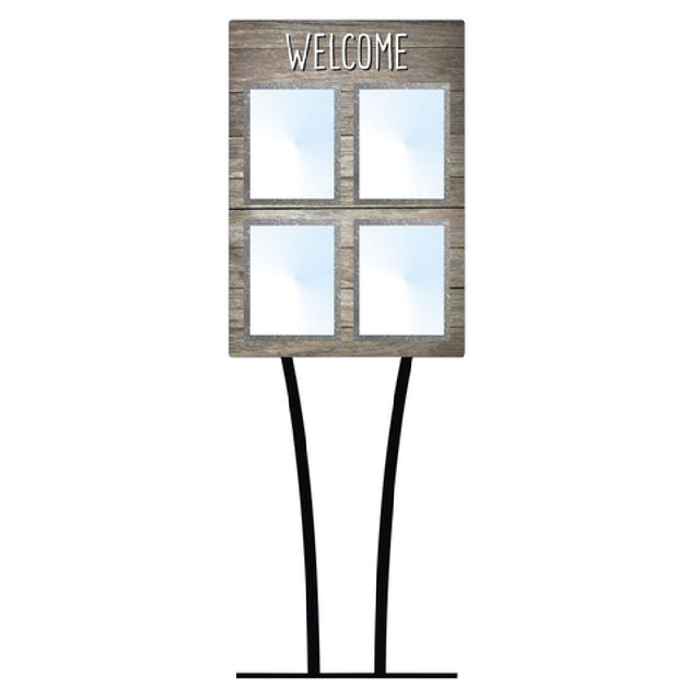 Hubert 61810 - Menu Board, 4-pocket, Floor Stand