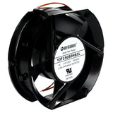 A black Weiguang axial fan motor, ideal for Empura Ice Machines, features a round label showing model YJF15050HB1L. The fan has curved blades, a protective frame, and visible copper wiring on top—perfect as a replacement Empura Parts component.