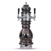 Glastender BFT-2-PBR Black Forest Draft Dispensing Tower (2) Stainless Steel Faucets (handles Not Included)