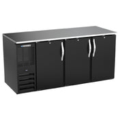 Beverage Air BB72HC-B - Refrigerated Back Bar Storage Cabinet, Three-section, 72"W X 30-3/8"D X 34"H