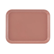 A rectangular Camtray with rounded corners in dusty rose, viewed from above against a white background. Made from high-impact fiberglass, this tray features a smooth design with a slightly raised edge and is dishwasher safe for easy cleaning.