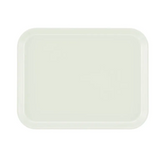A plain, rectangular white Camtray with rounded corners and slightly raised edges, shown from above on a white background. This high-impact fiberglass tray is empty and minimalist in design.