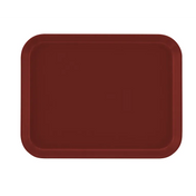 A rectangular, dark red Camtray with rounded corners is centered on a plain white background. The high-impact fiberglass tray has a raised rim and a smooth, solid surface with no visible texture or patterns.