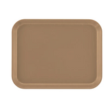 A rectangular, light brown Camtray with rounded corners and raised edges, viewed from above against a white background. The tray has a smooth surface, appears to be made of high-impact fiberglass, and is dishwasher safe.