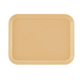 A rectangular, light tan Camtray with rounded corners and slightly raised edges, made from high-impact fiberglass and dishwasher safe, shown from a top-down view against a white background.