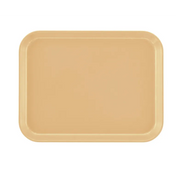 A rectangular, light tan Camtray with rounded corners and slightly raised edges, made from high-impact fiberglass and dishwasher safe, shown from a top-down view against a white background.