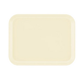 A rectangular, beige Camtray made of high-impact fiberglass with rounded corners and a slightly raised edge, set against a plain white background. This smooth, unadorned tray is also dishwasher safe for easy cleaning.