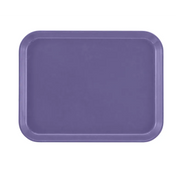 A rectangular Camtray with rounded edges, shown from above. Made of high-impact fiberglass, this solid purple tray features a smooth, flat surface and slightly raised sides. The dishwasher safe tray is set against a plain white background.