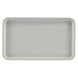 A rectangular, shallow Camtray with rounded corners and slightly raised edges. The light gray, high-impact fiberglass tray appears durable and is set against a plain white background.