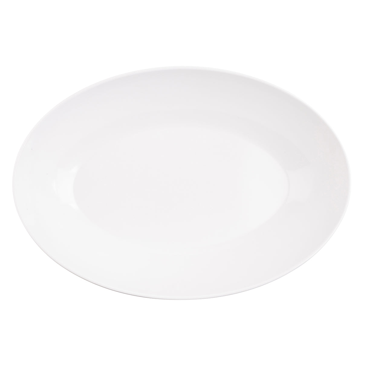 A plain, white, round Sierra Melamine Bowl is shown from above against a white background. The bowl has a smooth surface with no patterns or decorations and is perfect for everyday use.