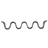 A black, wavy metal rack with a repeating up-and-down curve pattern, viewed from the side against a white background. Similar to the TableCraft Taco Taxi, it's designed for holding cylindrical objects or tacos horizontally.