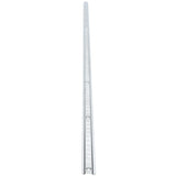 A vertical metal Shelf Pilaster rail with evenly spaced rectangular slots and a few larger round holes, designed for adjustable shelving systems. The Empura Parts rail appears silver and is shown against a white background.
