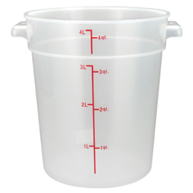 Winco PTRC-4 Storage Container 4 Qt. 7.31" X 8.5" X 8.44"H