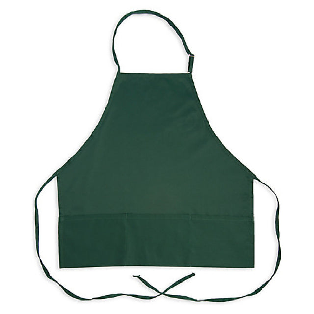 KNG 1040FGN Kng 27 In Bib Apron Forest Green 3 Pocket