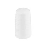 A white ceramic salt shaker from the TableCraft Pulito Collection features a smooth, slightly ridged surface and three small holes on top. The Salt & Pepper Shaker is photographed against a plain white background.