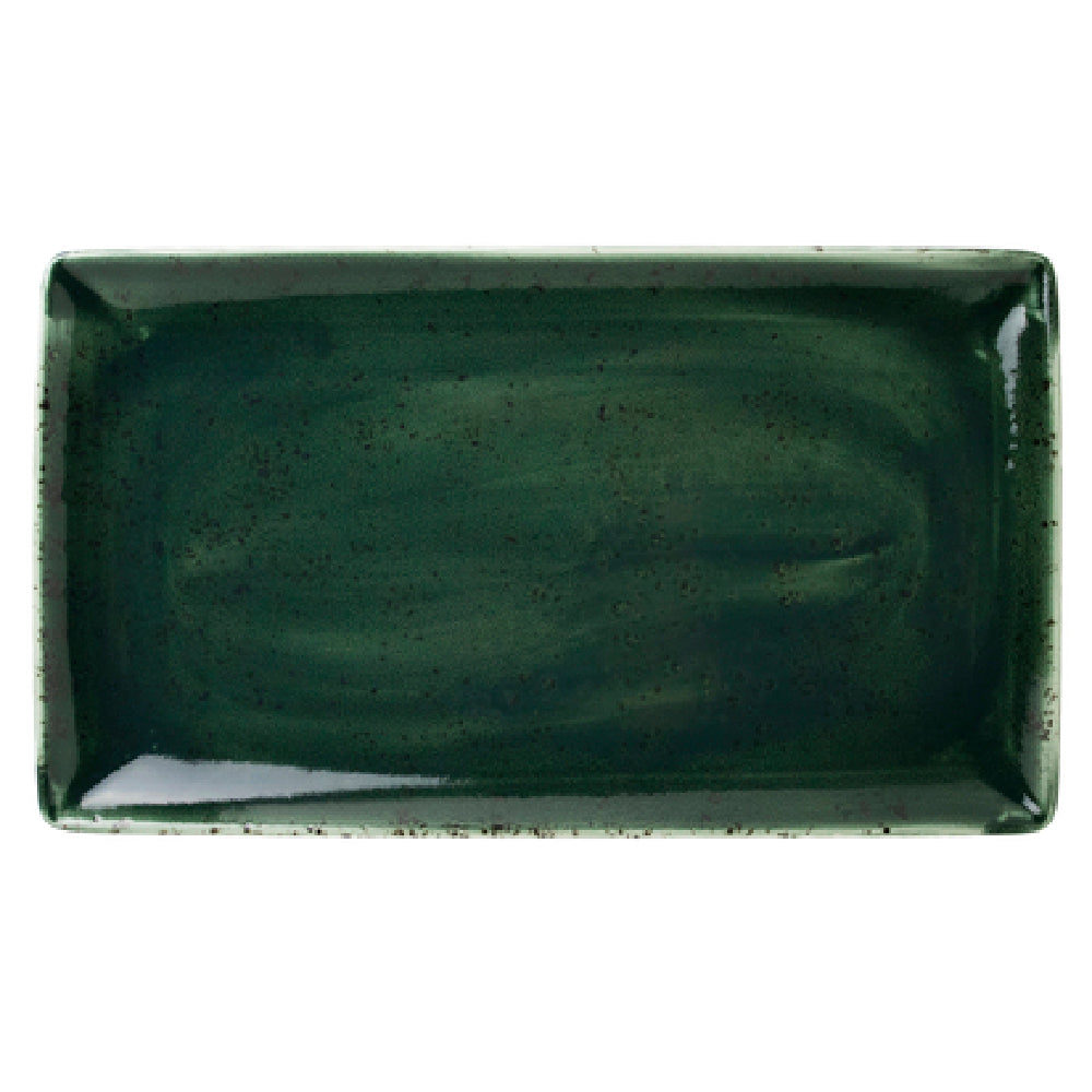 Steelite 12030556 Taste Rectangle Tray 13.0" X 7.5"Vesuvius Burnt Emerald