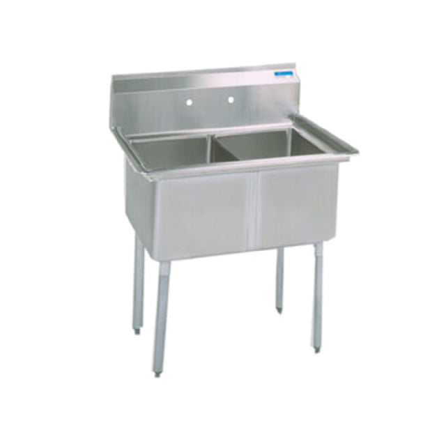 BK Resources BKS-2-18-12 Sink Two Compartment 41"W X 23-13/16"D X 43-3/4"H Overall Size