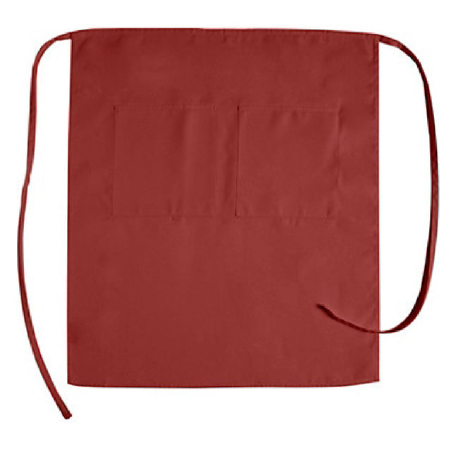 AllPoints 1043BRG 32 In Bistro Apron Burgundy 2 Pockets