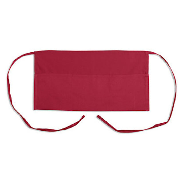 KNG 1046BRG Kng 11 In Waist Apron Burgundy 3 Pockets