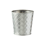 A small, cylindrical stainless steel cup with a diamond-patterned, textured surface. The 23 oz cup features a slightly flared rim and is set against a plain white background.