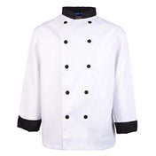KNG 1048L Kng Lg Chef Coat Executive Black Trim