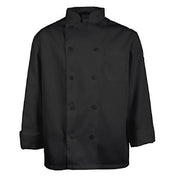 AllPoints 10524XL 4xl Mens Chef Coat Black Long Sleeve