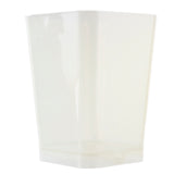 A translucent, rectangular plastic container with slightly tapered sides and a flat bottom, ideal as a 5 gallon replacement reservoir for beverage dispensers. The smooth-edged container has no markings or handles and is photographed against a plain white background.